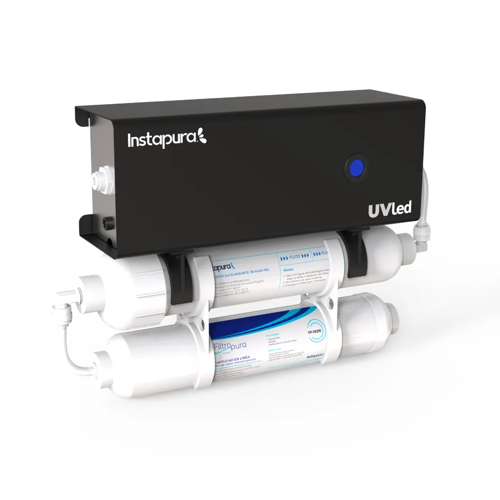 Purificador de Agua/Luz Uv-led con filtro en línea + alcalinizador
