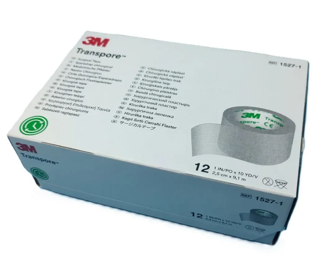 Cinta transpore 1 pulg. 2.5cmx9.1mt c/12 1527-1