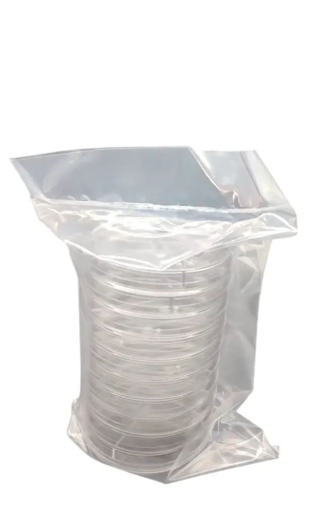 Caja petri desechable estéril c/división 90x15 mm c/10 pzas